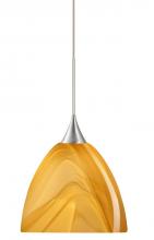  1XT-7570HN-LED-SN - BESA PENDANT SASHA SATIN NICKEL HONEY 1X6W LED