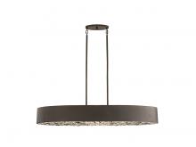  1-1270-6-50 - Azores 6-Light Linear Chandelier in Black Cashmere