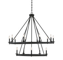  1-312-15-89 - Middleton 15-Light Chandelier in Matte Black