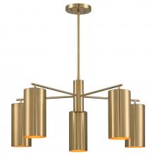  1-6508-5-127 - Lio 5-Light Chandelier in Noble Brass by Breegan Jane