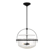  6-4723-4-89 - Denmar 4-Light Convertible Semi-Flush or Pendant in Matte Black