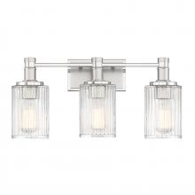  8-1102-3-146 - Concord 3-Light Bathroom Vanity Light in Silver and Polished Nickel