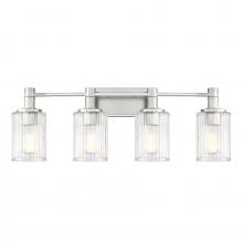  8-1102-4-146 - Concord 4-Light Bathroom Vanity Light in Silver and Polished Nickel