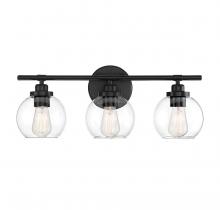  8-4050-3-BK - Carson 3-Light Bathroom Vanity Light in Matte Black