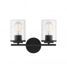  8-8020-2-BK - Marshall 2-Light Bathroom Vanity Light in  Matte Black