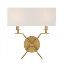  9-3305-2-322 - Arondale 2-Light Wall Sconce in Warm Brass