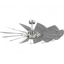  P250098-081 - Springer II Collection 60-in Twelve-Blade Antique Nickel Modern Farmhouse Windmill Ceiling Fan