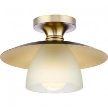  P350233-109 - Trimble Collection One-Light Brushed Bronze 12" Semi-Flush Mount