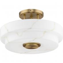  P350284-109 - Tosca Collection Three-Light Brushed Bronze Modern Luxe Semi-Flush Mount Light