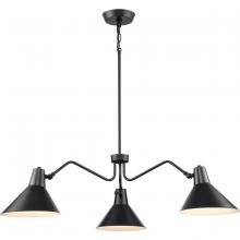  P400309-31M - Trimble Collection Three-Light Matte Black Chandelier