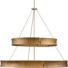  P400377-205 - Lusail Collection Thirteen-Light Soft Gold Luxe Industrial Chandelier
