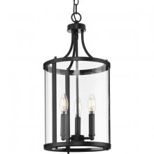  P500390-31M - Gilliam Collection Three-Light Matte Black New Traditional Hall & Foyer