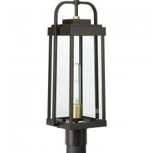  P540090-020 - Walcott Collection  One-Light  Antique Bronze with Brasstone Accents Clear Glass Transitional Outdoo