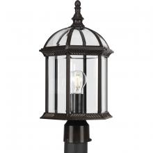  P540099-020 - Dillard Collection One-Light Traditional Antique Bronze Clear Glass Outdoor Post Light