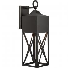  P560317-020 - Birkdale Collection One-Light Modern Farmhouse Antique Bronze  Outdoor Wall Lantern