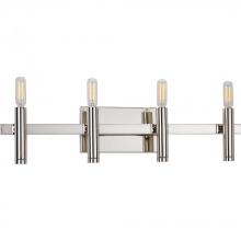  P2102-104 - Draper Collection Four-Light Polished Nickel Luxe Bath Vanity Light