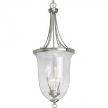  P3754-09 - Seeded Glass Six-Light Foyer Pendant