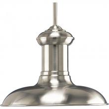  P5024-0930K9 - Brookside LED Collection Brushed Nickel Spun Metal Shade Coastal LED Pendant Light