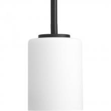  P5170-31 - Replay Collection One-Light Textured Black Etched White Glass Modern Mini-Pendant Light