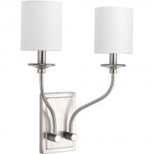  P710019-009 - Bonita Collection Brushed Nickel Two-Light Wall Sconce