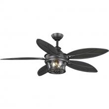  P250034-171-WB - Alfresco Collection 54" Indoor/Outdoor Five-Blade Blistered Iron Ceiling Fan