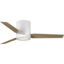  P250058-028-30 - Braden Collection 44" 3-Blade Matte White LED Mid-Century Modern Indoor Hugger Ceiling Fan