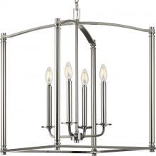  P500240-009 - Winslett Collection Brushed Nickel Four-Light Foyer