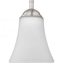  P500288-009 - Classic Collection One-Light Brushed Nickel Etched Glass Traditional Pendant Light