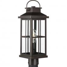  P540095-020 - Williamston Collection One-Light Antique Bronze and Clear Glass Transitional Style Outdoor Post Lant