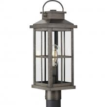  P540095-103 - Williamston Collection One-Light Antique Pewter and Clear Glass Transitional Style Outdoor Post Lant