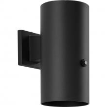  P550103-031-30 - 6" Black LED Outdoor Aluminum Wall Mount Cylinder with Photocell