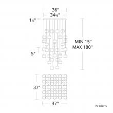  PD-68941S-BK - Banded Chandelier Light