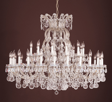  4308-MWP-SILVER - Crystorama 37 Light Silver Chandelier