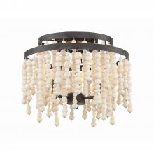  POP-A5073-FB - Poppy 3 Light Forged Bronze Semi Flush Mount