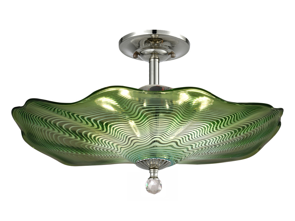 art glass semi flush ceiling light