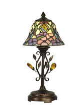  TA90215 - Crystal Peony Tiffany Accent Table Lamp