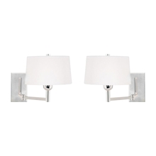  630SN/S2 - Satin Nickel 1-Light Swingarm Wall Lamps (Set of 2)