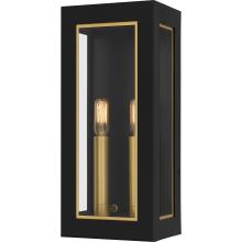  BBN8406MBK - Bourbon 2-Light Matte Black Outdoor Wall Lantern