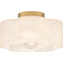  QSF6760BWS - Lilly 1-Light Brushed Weathered Brass Semi-Flush Mount