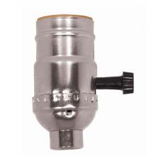  80/1005 - 3-Way (2 Circuit) Turn Knob Socket With Removable Knob; 1/4 IPS; Aluminum; Nickel Finish; 250W; 250V