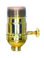  80/1040 - On-Off Turn Knob Socket With Removable Knob; 1/8 IPS; 3 Piece Stamped Solid Brass; Polished Brass