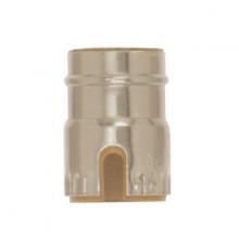  80/1351 - Solid Brass Shell for Pull Chain and Turn Knob Sockets with Paper Liner; Polished Nickel Finish