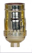  80/1562 - Standard Keyless Socket; 1/8 IPS; Aluminum; Brite Gilt Finish; 660W; 250V; Push-In Terminal; With