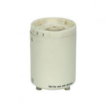  80/1854 - Smooth Phenolic Self-Ballasted CFL Lampholder; 277V, 60Hz, 0.30A; 26W G24q-3 And GX24q-3; 2"