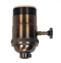  80/2153 - 3 Way Cast Socket; Dark Antique Brass Finish; With Set Screw; Threaded