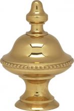  90/1735 - Urn Finial; 1-7/16" Height; 1/4-27; Polished Brass Finish