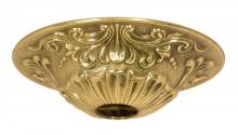  90/2383 - Cast Brass Canopy; Polished Brass Finish; 5-1/2" Diameter; 1-1/16" Center Hole; 1-1/2"