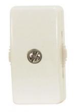  90/573 - On-Off Cord Switch For 18/2 SPT-2; 6A-125V, 3A-250V, 3A-120V, 3A-125V; White Finish