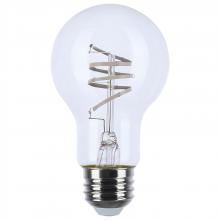  S10521 - 6 Watt LED; Reminiscent; Flex Gray Coil Filament; A19; Medium Base; 2700K CCT; Clear; 120 Volt