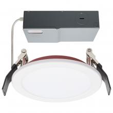  S11864 - 10 Watt LED; Fire Rated 4 Inch Direct Wire Downlight; Round Shape; White Finish; CCT Selectable; 120